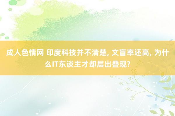 成人色情网 印度科技并不清楚， 文盲率还高， 为什么IT东谈主才却层出叠现?